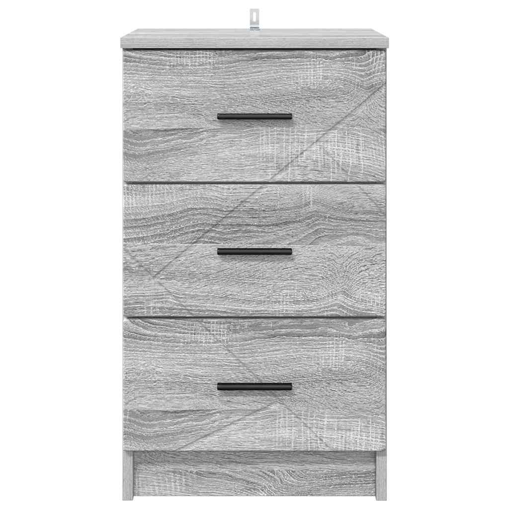 Bedside Cabinet Grey sonoma 38 x 38 x 66 cm Engineered wood
